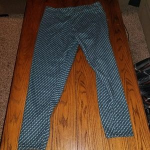 Blue Fleece Leggings